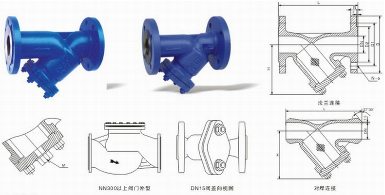 Y型過濾器的產品結構設計圖