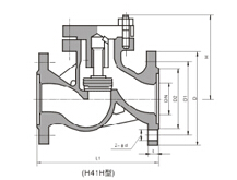 H41H升降式鍛鋼止回閥結構圖