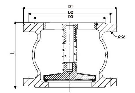 消聲止回閥結構圖