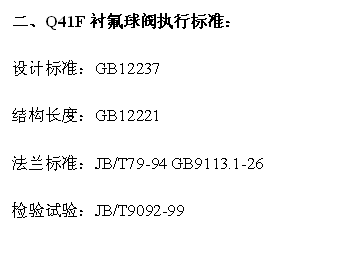 Q41F襯氟球閥執行標準