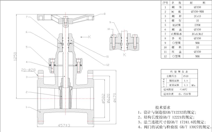 閘閥結構圖